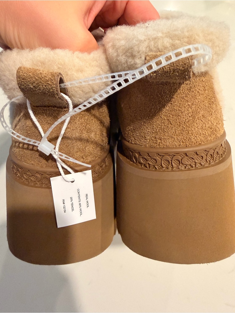 Coach Christina platform boots in brown - Picture 5 of 6